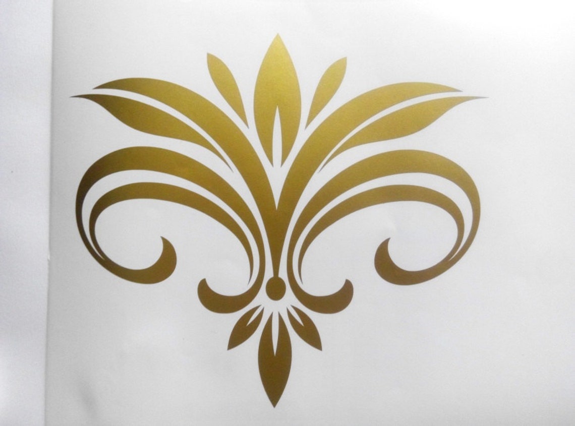 10 Damask Decals Damask Sticker Removable Vinyl Wallpaper Etsy