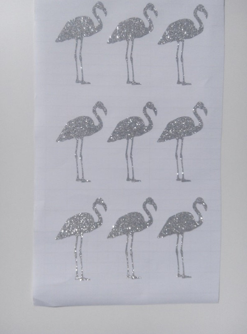20 Flamingo Stickers Glitter Wedding Decor Bird Envelope Etsy