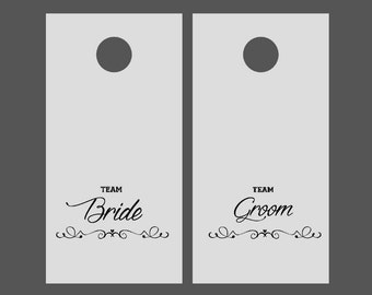 Team Braut und Bräutigam Kornloch Aufkleber, Kornloch Aufkleber, Kornloch Aufkleber, Hochzeit Party Dekor, Personalisierer Cornhole Decal