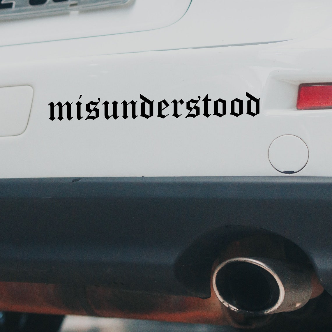 Misunderstood Car Windshield Decal, Kanji Bumper Sticker, Cool Jdm ...