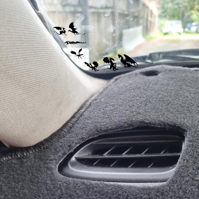 7 Tiny Dragons Car Windshield Sticker, Small Sticker for Car Windshield ...