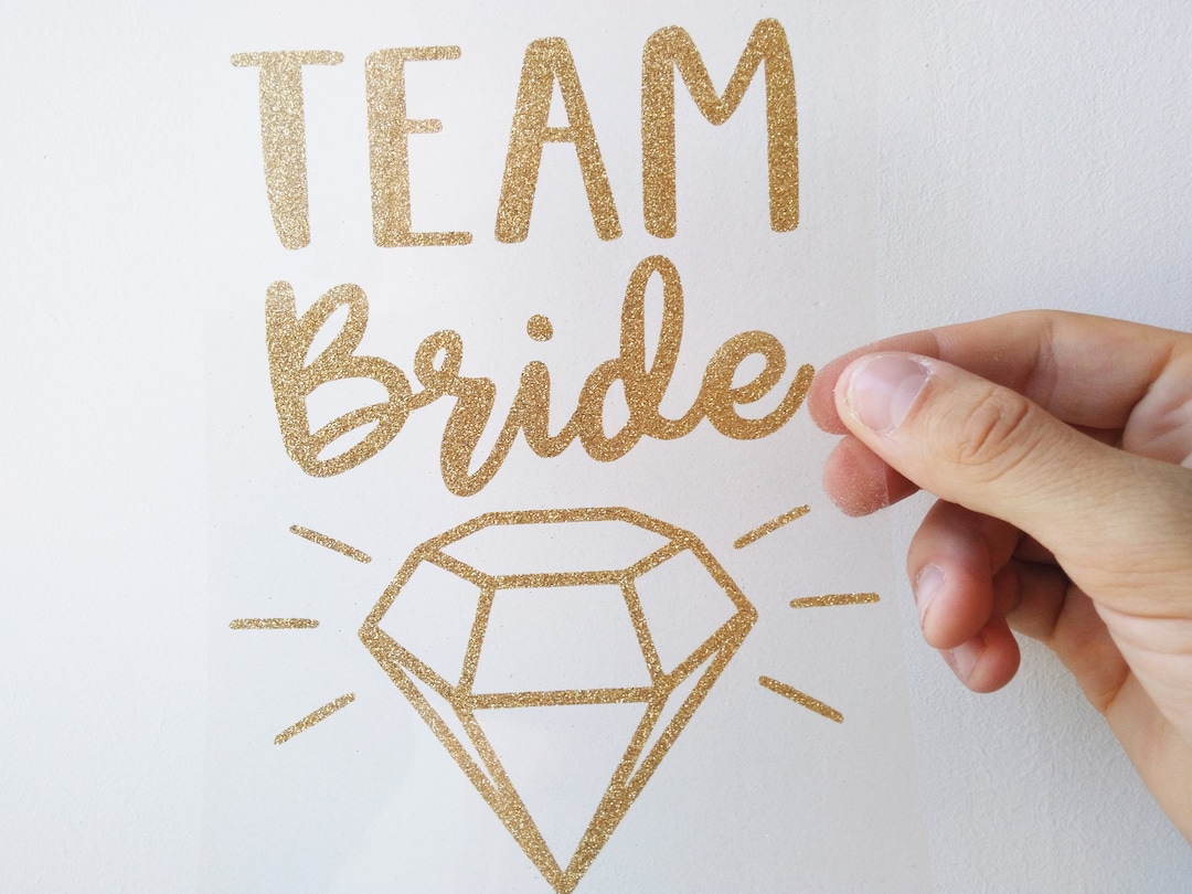Team Bride Iron on Transfer, Gold Team Bride Iron On, Bridal Shower ...