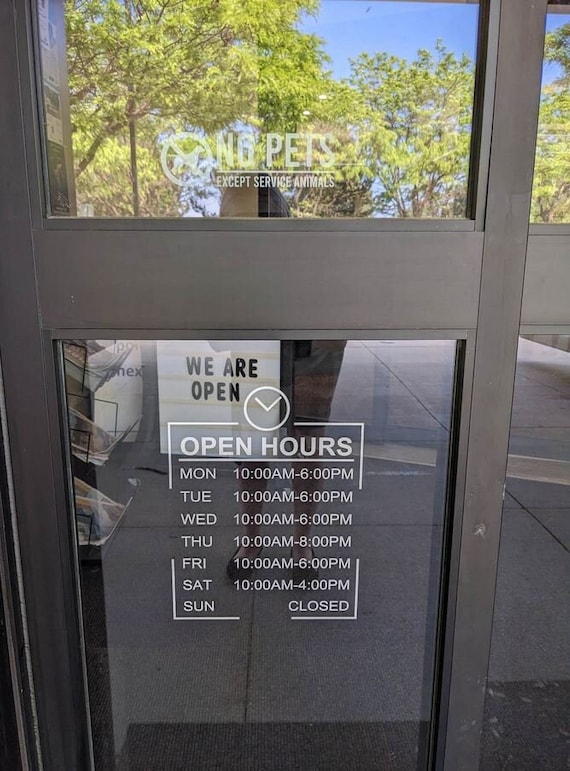 Custom Open Hours Sign, customizable sign, store opening times, open hours sign, business hours sign, office door sign.