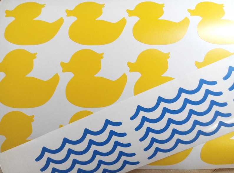 15 Rubber Ducky Decal Duck Vinyl Wall Decals Duck Wall Art Etsy