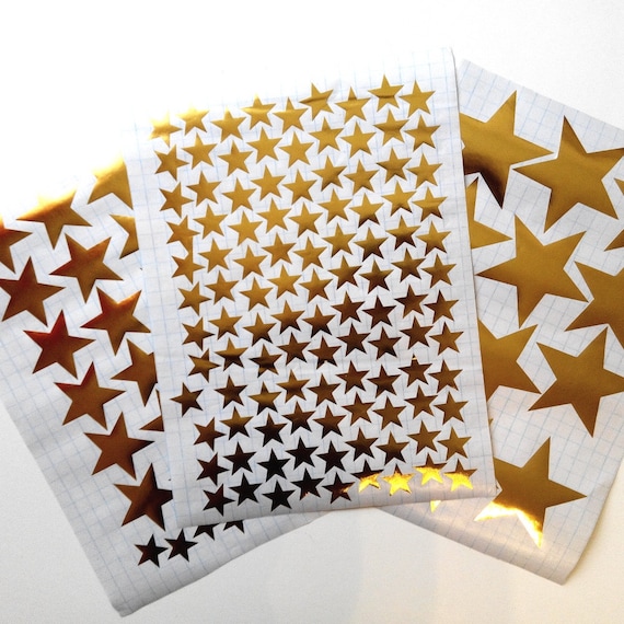 150 Gold Stars Wall Decal, Vinyl Sticker, Nursery Stars Decal, Vinyl Wall  Stickers, Gold Stars Stickers, Vinyl Decal, Metallic Vinyl Stars 