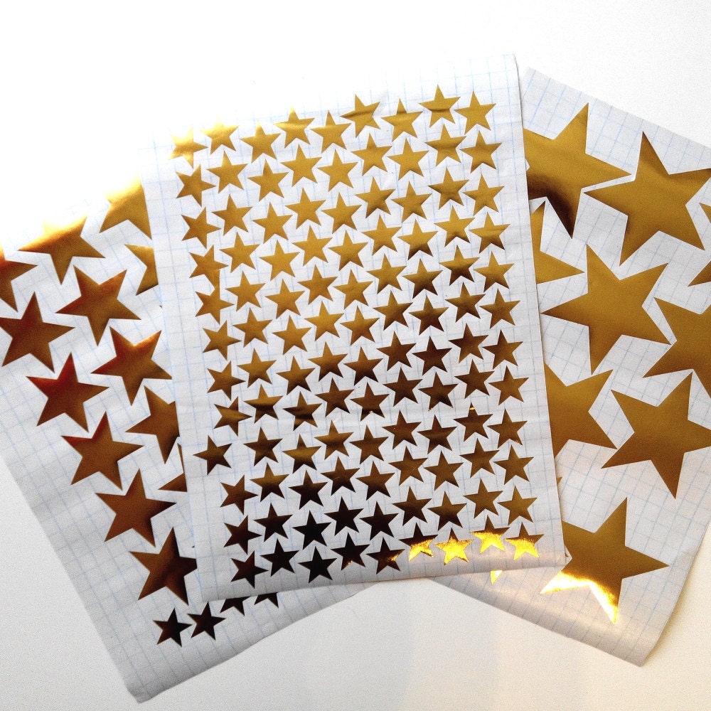 150 Gold Stars Wall Decal Vinyl Sticker Nursery Stars Decal Etsy