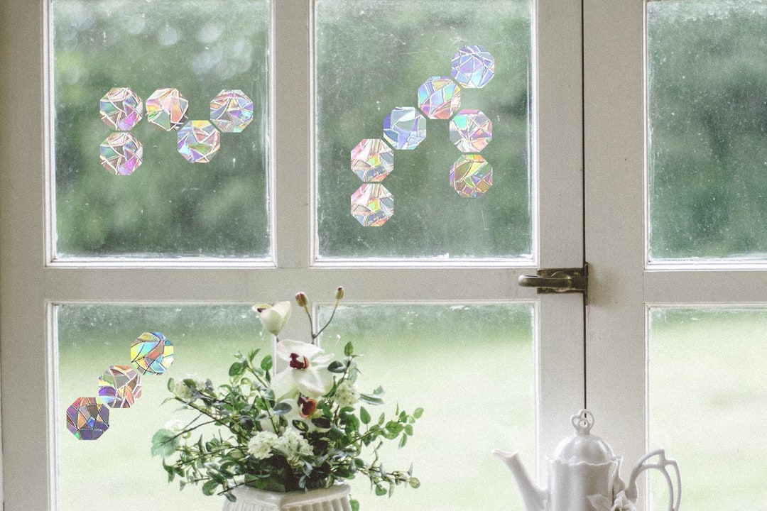 15 Octagon Shape Suncatchers, Octagon Window Decal, Rainbow Maker ...