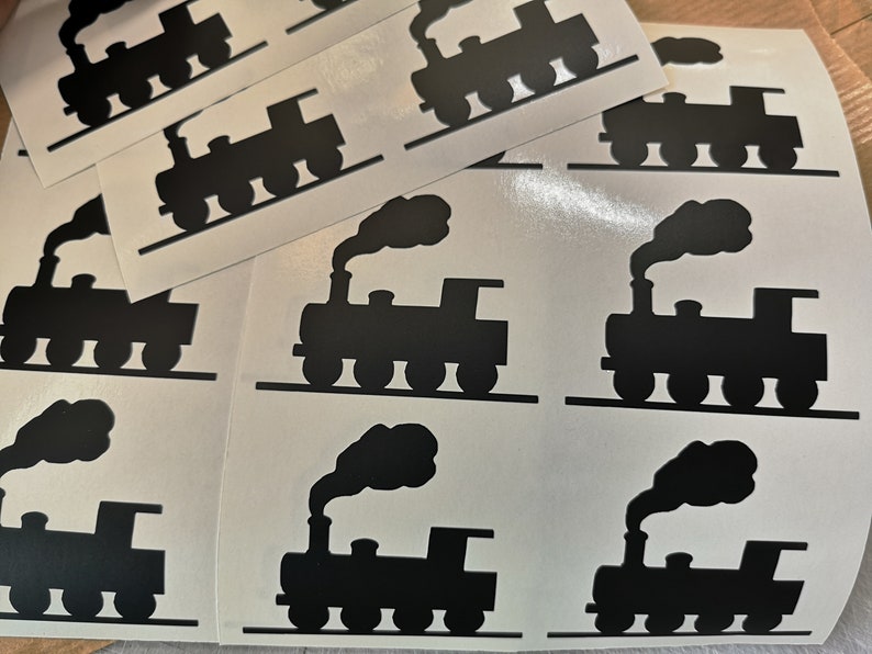 15 Train Stickers Vinyl Stickers Train Party Cup Decals Etsy UK