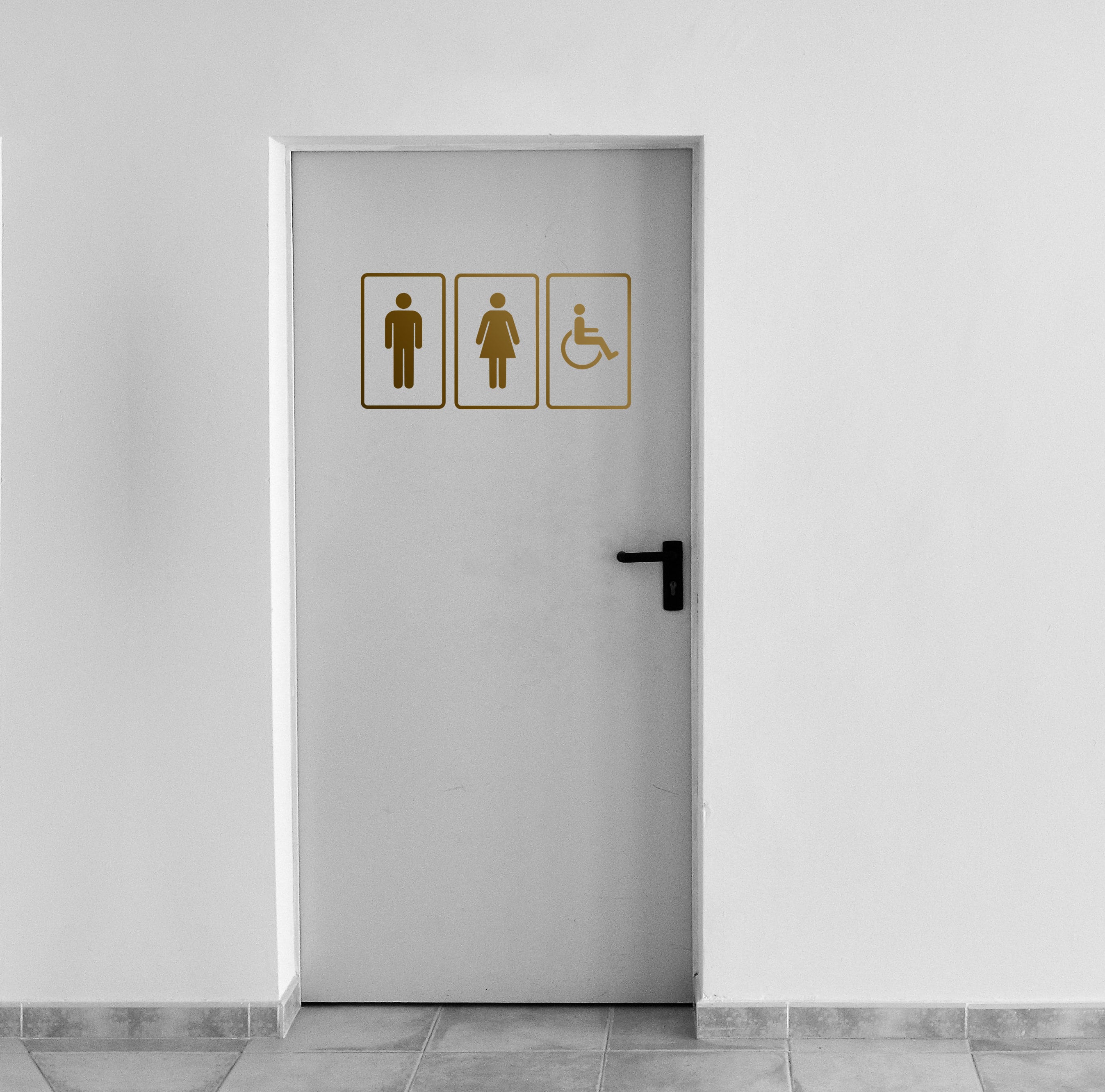 Toyvian Insegna Moderna dei segni della Porta della Toilette del WC della Toilette Femminile Maschio Creativa Moderna 