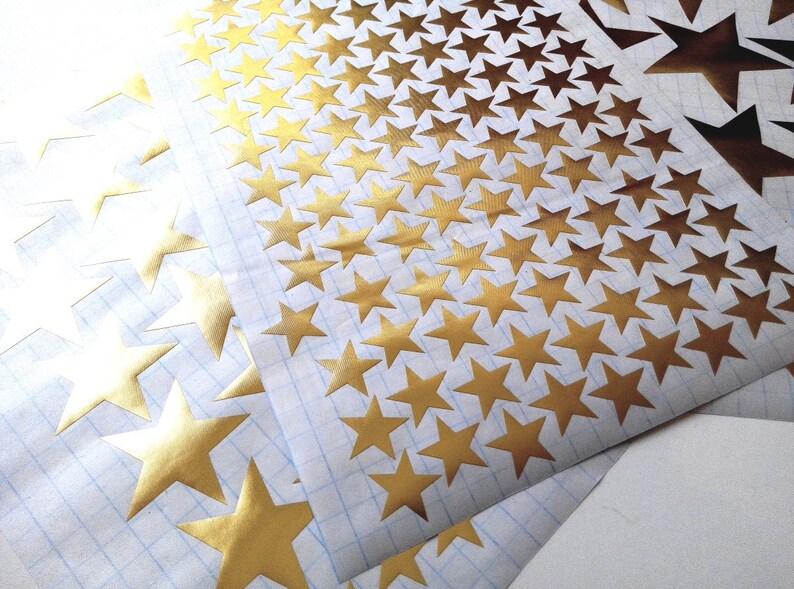 150 Gold Stars Wall Decal Vinyl Sticker Nursery Stars Decal Etsy