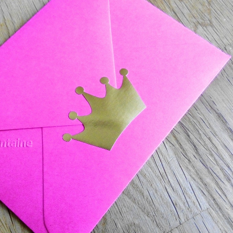 30pcs Gold Crown stickers crown envelope seals princess Etsy