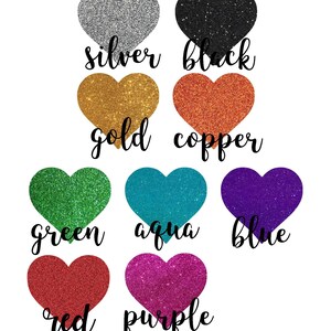 20 Rose Gold Heart Stickers, Glitter Envelope Seals, Glitter Heart
