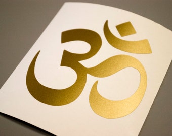 Om-vinylsticker: yogamuur, autoruitsticker, ohm-sticker, aum-symbool