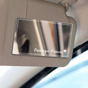 passenger princess mirror decal, hot girl sticker, sun visor decal, vinyl decal for car, girly mirror sticker, gift for girlfriend