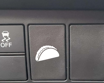 taco blank button sticker, car decal, removable sticker
