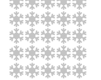 25 sparkly snowflake stickers