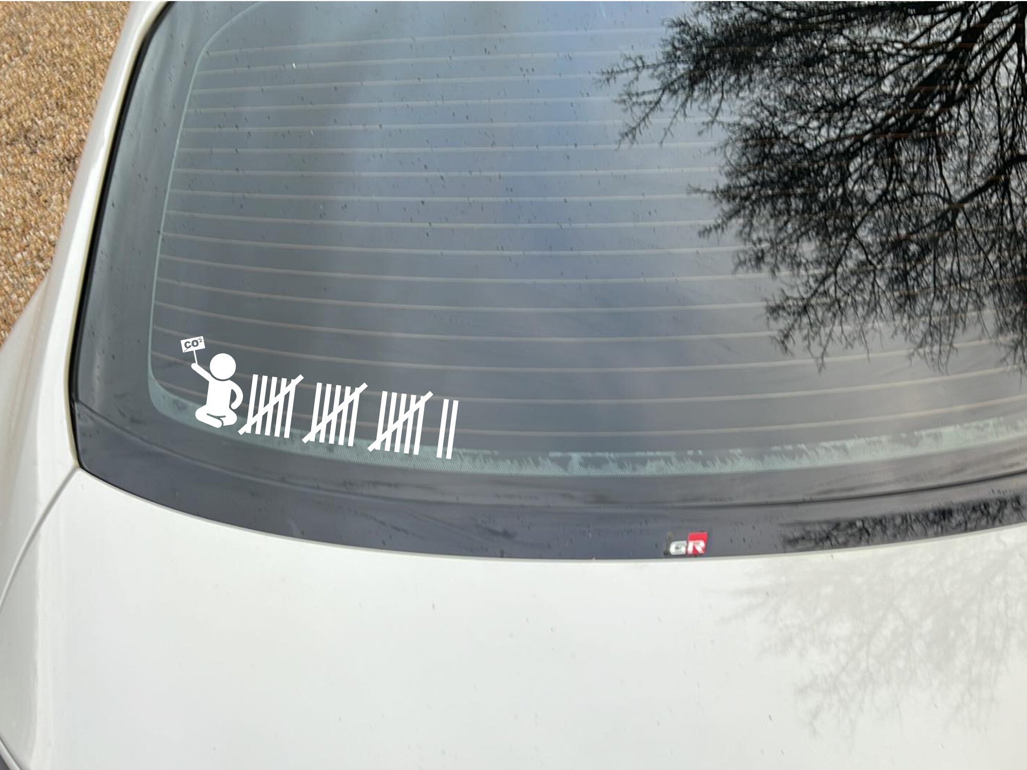 Funny Anti-Climate Change Car Sticker - Approx. 10x10 Cm, Glossy & Weatherproof (Made In Germany)