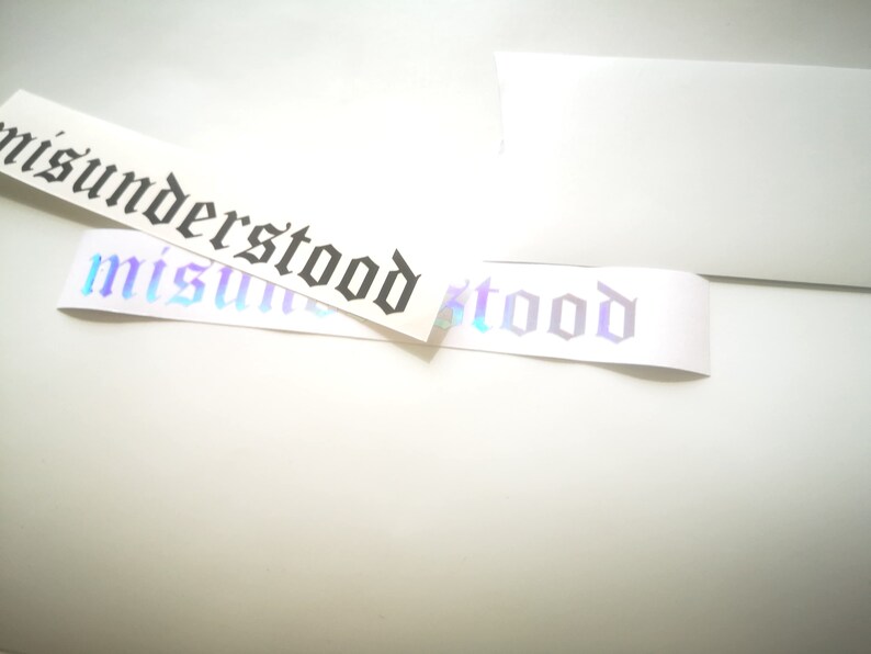 Misunderstood Car Windshield Decal, Kanji Bumper Sticker, Cool Jdm ...