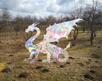 dragon suncatcher, dragon window decal, rainbow maker, suncatcher for window, rainbow suncatcher sticker