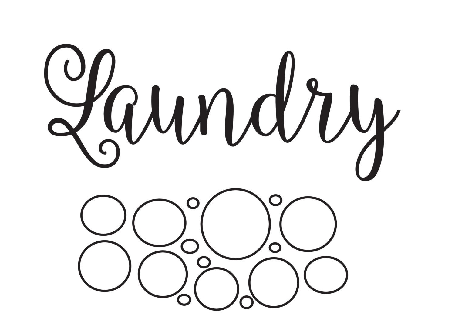 Laundry decal with bubbles laundry room wall decal bubble Etsy