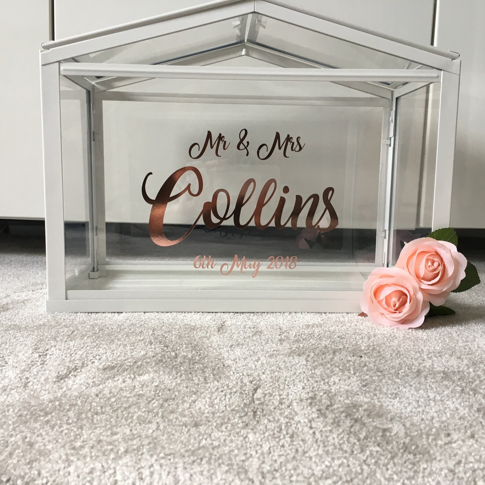 Rose Gold Name Decal Gold Foil Custom Name Rose Gold Script Etsy