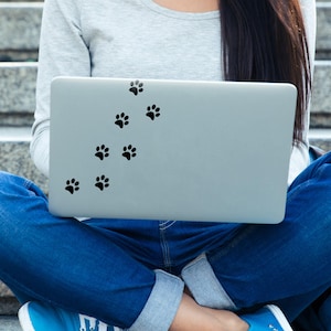 20 cat paw print stickers, cat paw decal for macbook, car, kitchenaid mixer, party stickers, cute cat paw decor, pussycat paw prints