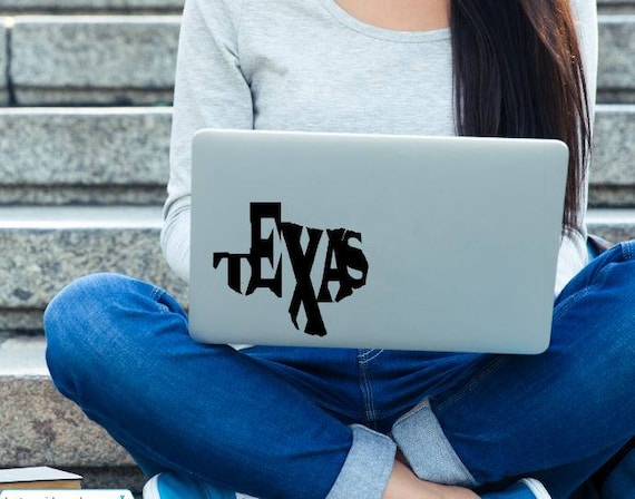 Texas home state Decal, I love Texas sticker, laptop, window sticker, gold decal, vinyl decals, macbook decal, wall decal, TX sticker