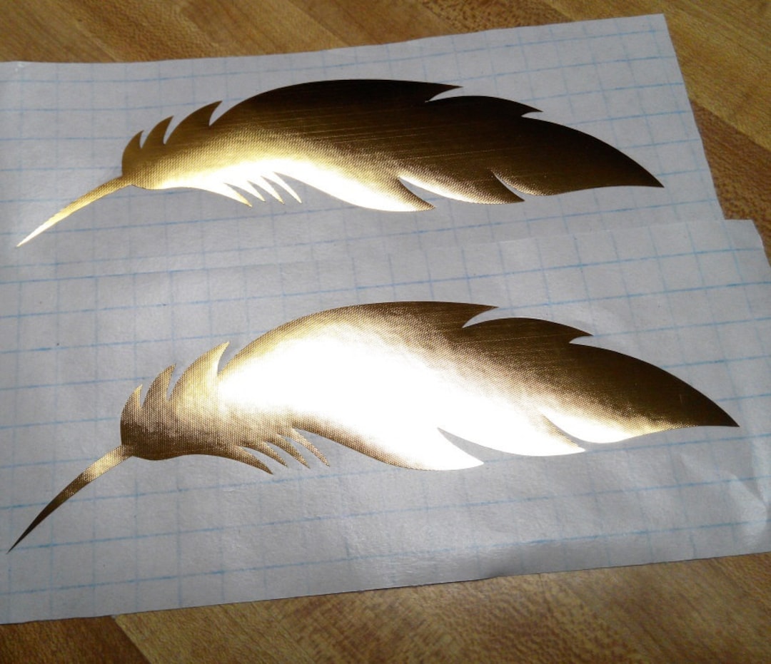 20 Feather Stickers Feather Decals Feather Wall Decor Vinyl Etsy
