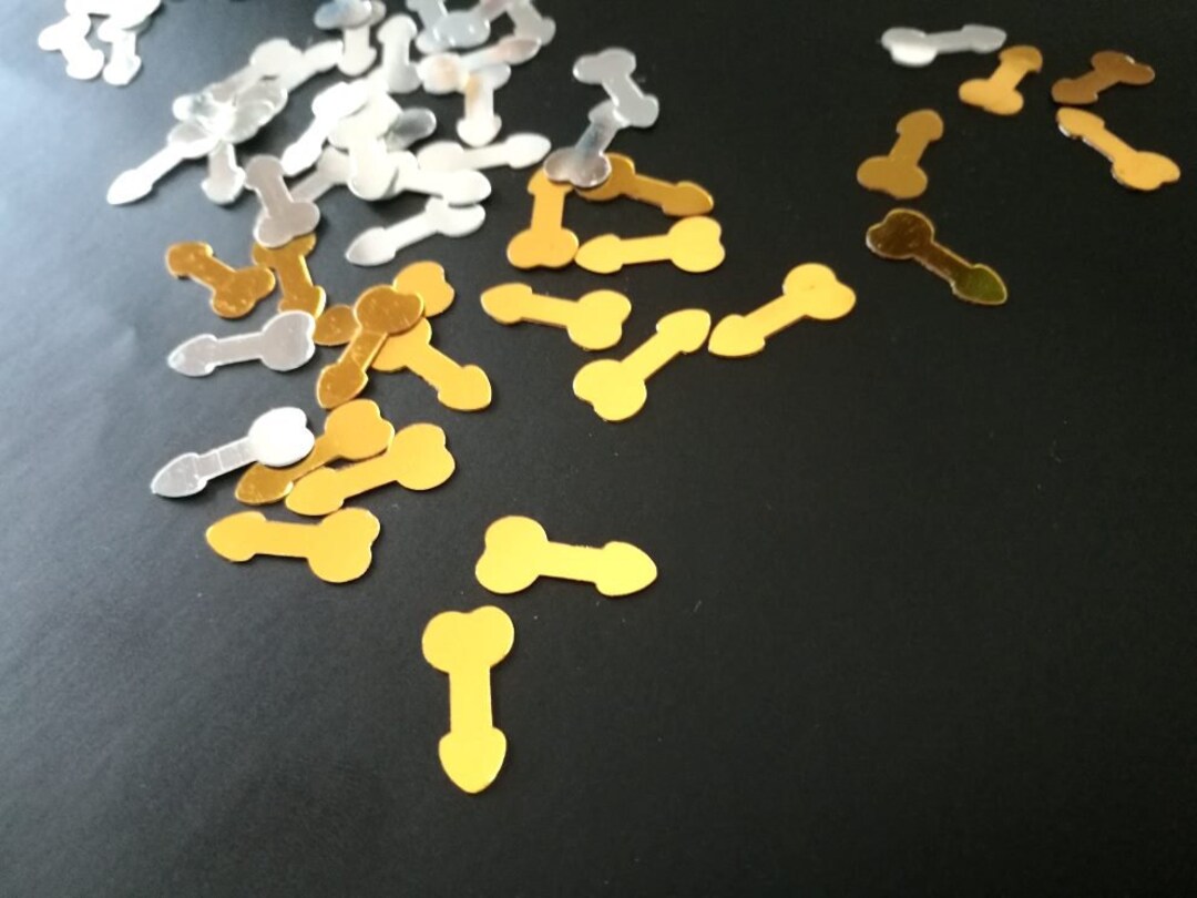 100 Penis Confetti Decorations Gold Willy Confetti Dirty 30