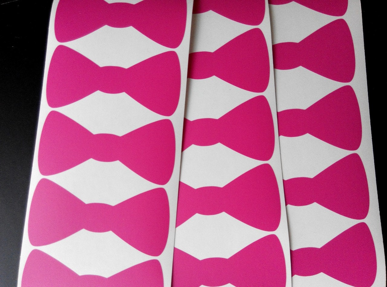30 Bow Tie Stickers, Bow Stickers, Bow Tie Decals, Sticker Tags, Bow ...