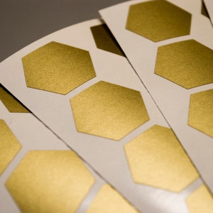 30 Sechseck-Aufkleber, Waben Vinyl Wandaufkleber, Waben Aufkleber, Kindergarten Aufkleber, Vinyl-Wand-Dekor, geometrische Aufkleber, gold Aufkleber