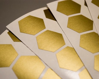 30 Hexagon stickers,  Honeycomb Vinyl Wall Decal, Honeycomb Sticker, Nursery Decal, Vinyl Wall decor, geometric stickers, gold Sticker
