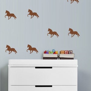 20 horse stickers, running horse wall decal, vinyl nursery wallpaper, kids bedroom decoration, repeatable pattern wall decor, animals decal