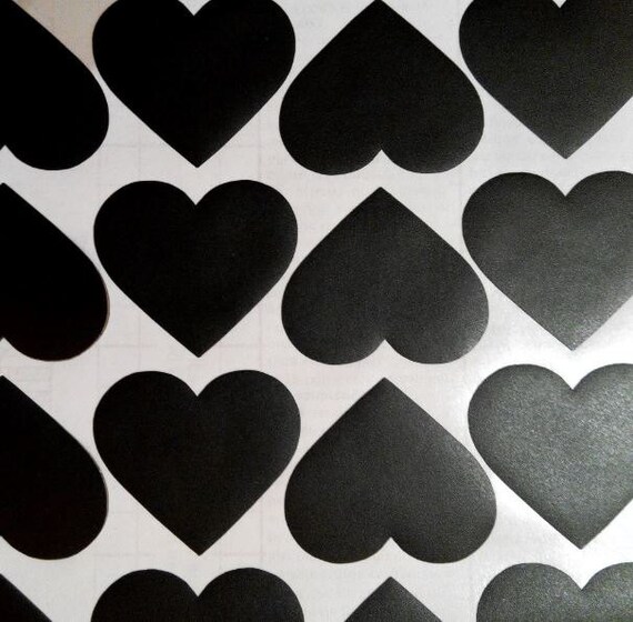 20 heart shape Chalk labels, Chalkboard Stickers, self adhesive labels, Chalkboard, Blackboard Label Tags, Sticker Chalkboard Tags, kitchen