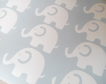 20 autocollants d’éléphant, autocollants de mur d’éléphant, anniversaire d’éléphant, douche de bébé, décalque de mur d’éléphant, décalque de mur de pépinière, autocollants mignons de pépinière