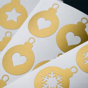 27 adesivos de enfeite de Natal, selos de envelope para cartões de Natal, envoltório de Natal, adesivos de Natal, selos de envelope dourados de Natal
