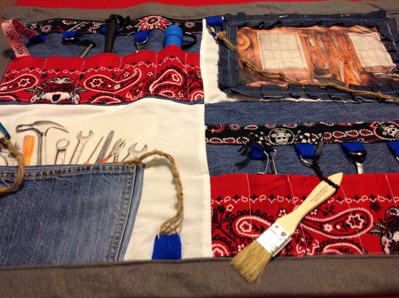 MENS TOOL BLANKET Busy Blanket Fidget Blanket Etsy