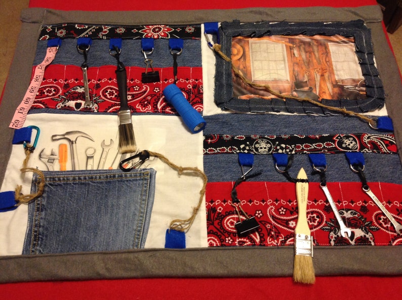 MENS TOOL BLANKET Busy Blanket Fidget Blanket Etsy