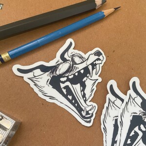 Screaming Fox glossy sticker