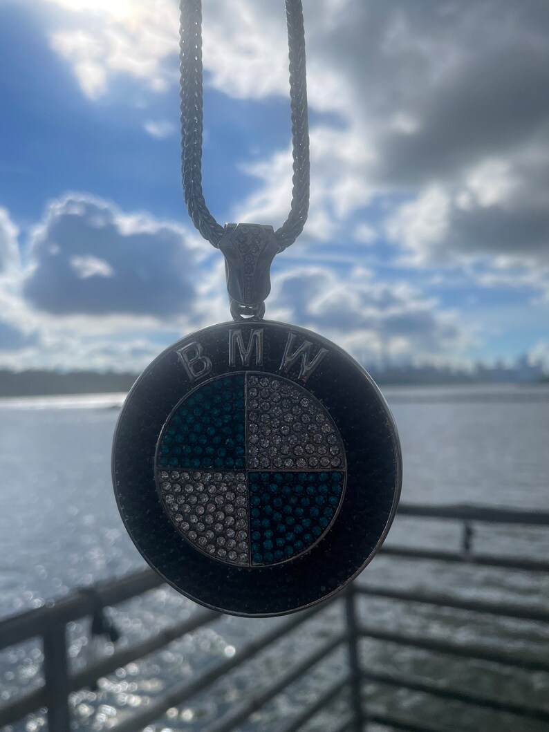BMW BIG Blue-silver Black Emblem Pendant 3”large| Limited - Etsy