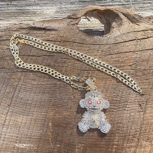38 BABY BEAR NBA Youngboy Gold Pendant W 20 Necklace Etsy