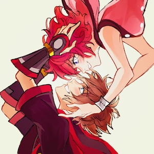 Impression Sora/Kairi de Kingdom Hearts 3 [carte postale ou poster]