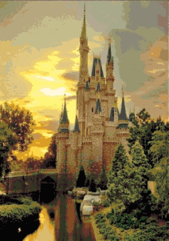 Cinderella S Castle Counted Cross Stitch Pattern Disney Etsy