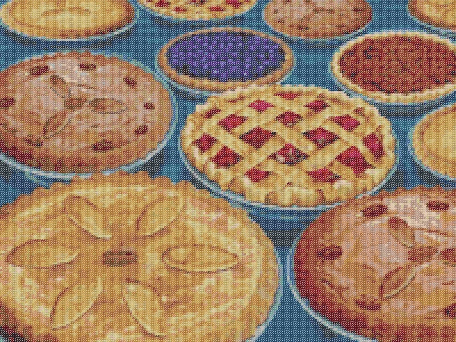 Perfect Pies Counted Cross Stitch Pattern Thanksgiving Pie | Etsy