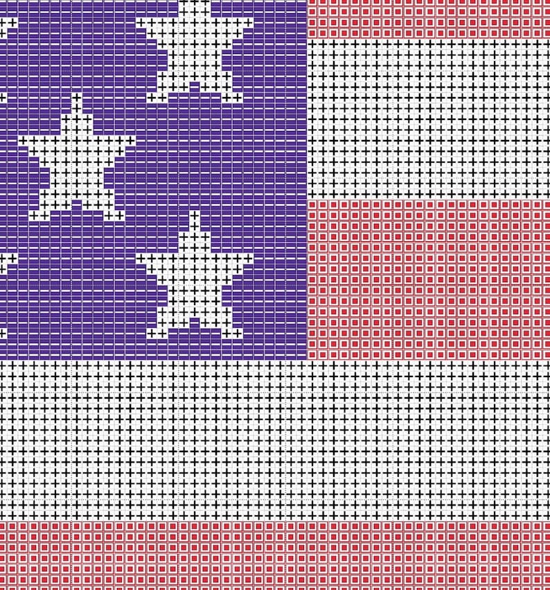 American Flag Counted Cross Stitch Pattern United States ...