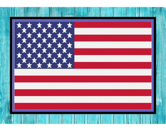 American Flag Cross Stitch Pattern - USA United States Counted Cross-Stitch - Pattern Keeper Compatible Chart - Digital Download PDF File