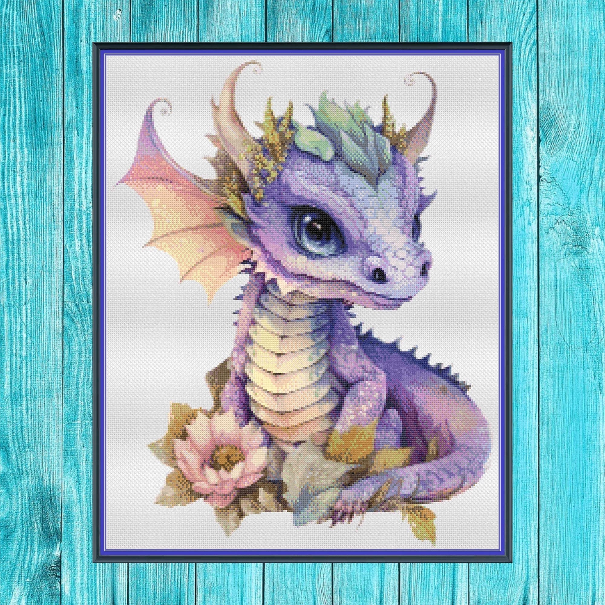 1pc 5D Artificial Diamond Painting Set, Colorful Dragon, Suitable For  Beginners, Adults Handmade, Living Room, Interior Decoration Painting Set,  11.8