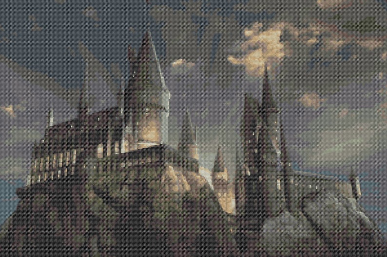 Hogwarts Castle Inspired Counted Cross Stitch Pattern Harry | Etsy