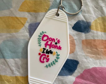 Motel Keychain | Retro Motel Keychain | Keychain | Inspirational Keychain | Best Friend Gift | Affirmations Keychain | Gift Idea