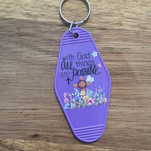 Motel Keychain | Retro Motel Keychain | Keychain | Inspirational Keychain | Best Friend Gift | Bible Verse Keychain | Gift Idea